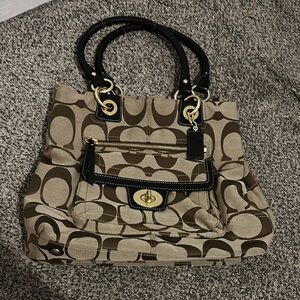 Coach brand Tan and Black Women's Bag